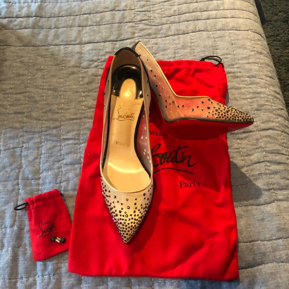 Christian Louboutin Black Follies Strass
